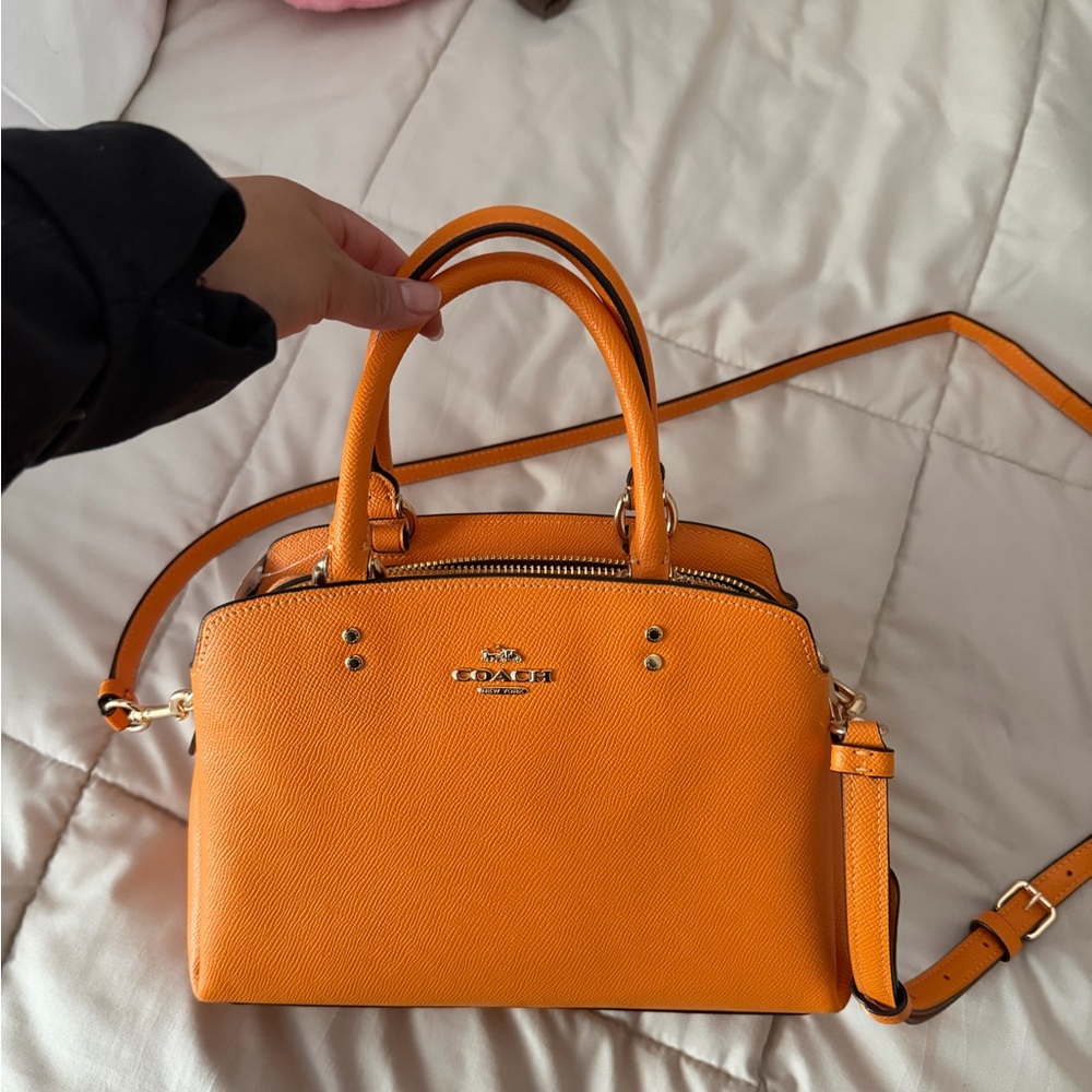 Coach Orange Leather Mini Lillie Bag